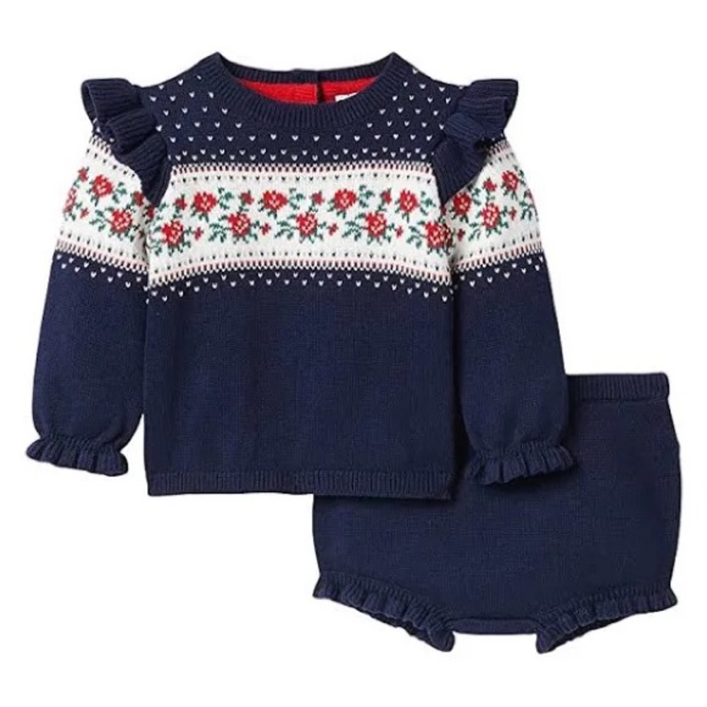 Janie and Jack Navy and White Kids Matching Set